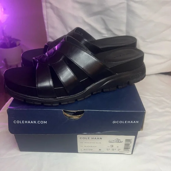 🔥Cole Haan Zero Grand Black Slide Sandals🔥 - Picture 5 of 9